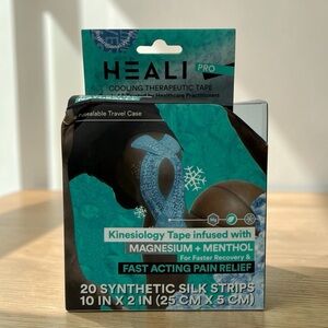 Heali Pro Kinesiology Tape Magnesium Menthol 20 Precut Strips Blue EXP 5/29